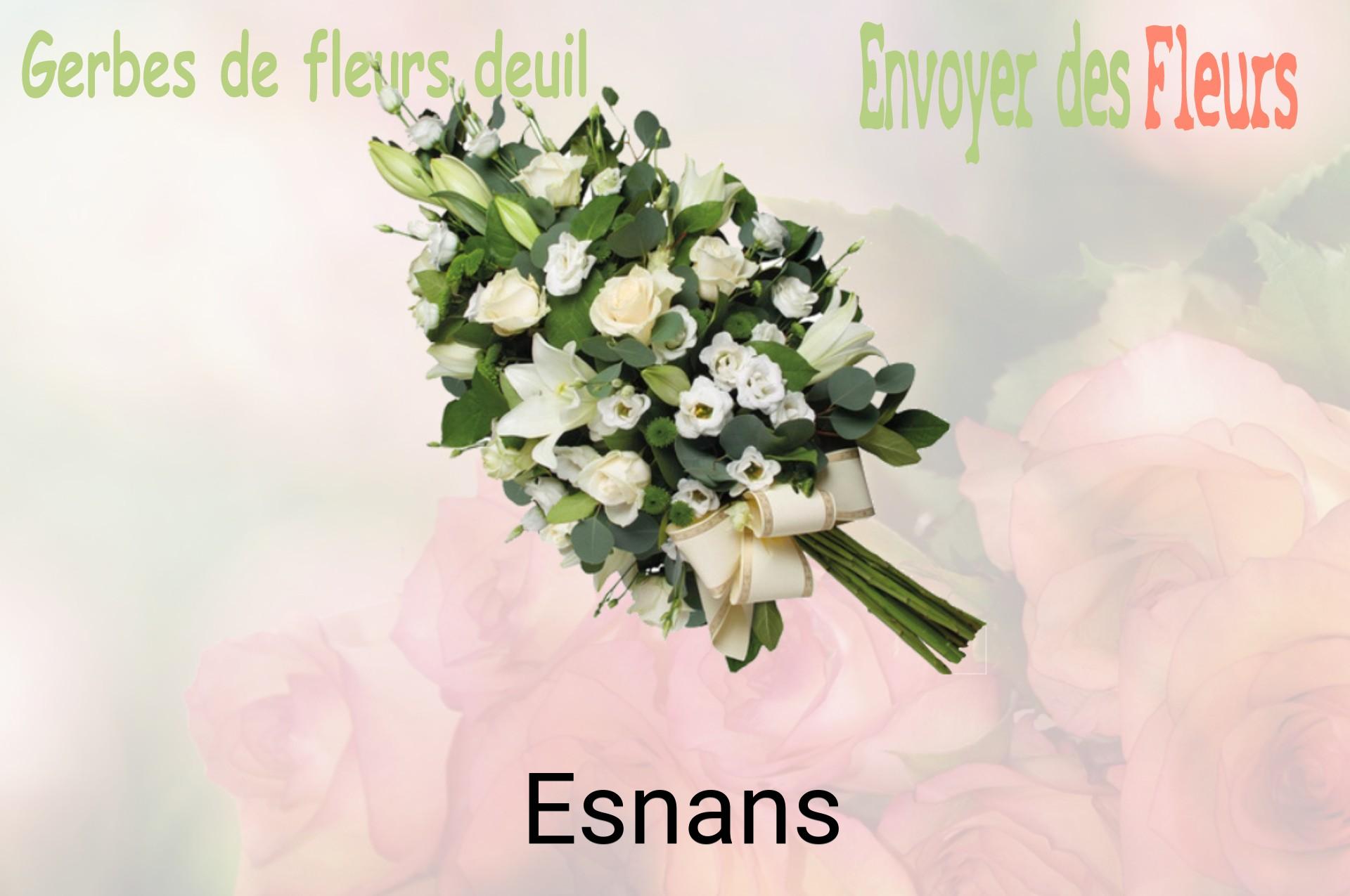 Gerbe de fleurs de deuil livrée à Esnans